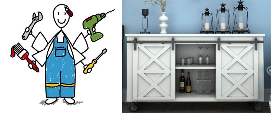 mini barn door hardware